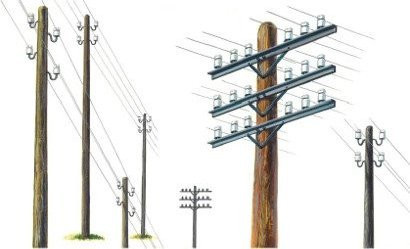 Italeri Telegraph Poles, Braun - Bild 1
