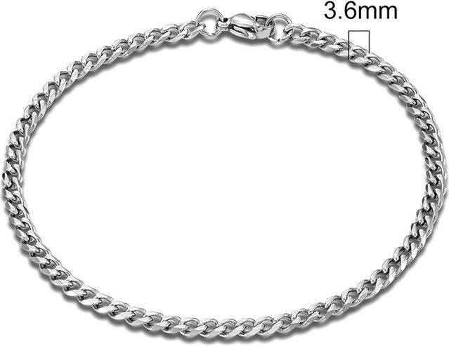 MXMX Armband Edelstahl, Silberfarben, Herren, 21 cm - Bild 1