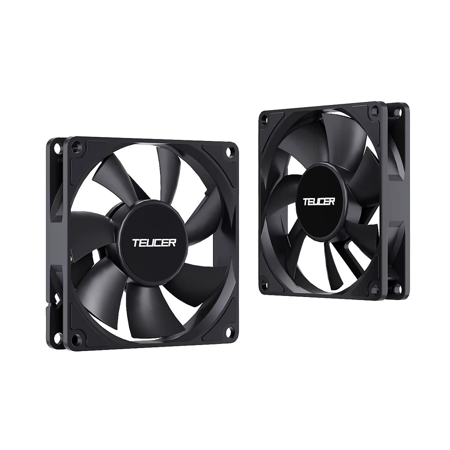TEUCER Ultradünner Computergehäuselüfter Schwarz, B/T/H: 6 x 6 x 1 cm, 12 V für PC, CPU und Kühlkörper - Bild 6