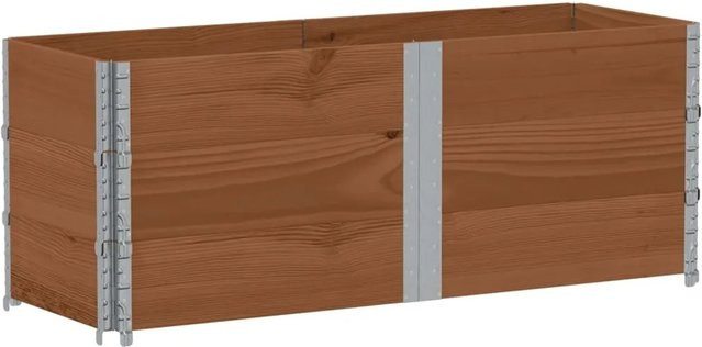vidaXL Pflanzkiste aus Kiefernholz in Braun, rustikales Massivholz für Garten, Balkon und Terrasse, B: 150 cm, T: 50 cm, H: 50 cm - Bild 1