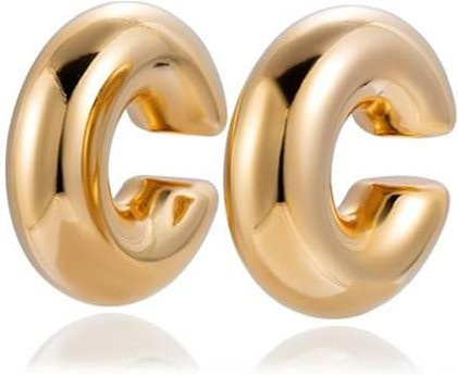 TuiYing-003 Jewelry & Bijouterie Clip-Ohrringe, goldbeschichteter Edelstahl, Damen - Bild 1