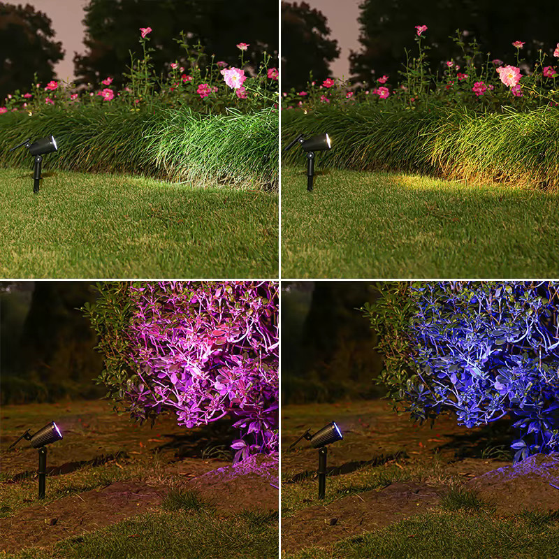 SHENZHITECH Solarstrahler für den Außenbereich, verstellbare LED-Landschaftsbeleuchtung in Schwarz für Garten, Pool und Hof - Bild 5