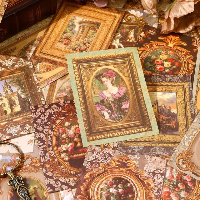 JIANQI Vintage Scrapbooking Set mit 20 Stück kreativem Bastelpapier für Fotoalbum und Collage in Multicolour - Bild 1