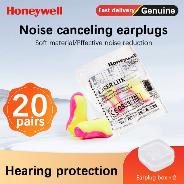Honeywell LL-1 Ohrstöpsel aus weichem Schaumstoff für Lärmschutz, 20 Paare, Multicolour - Bild 1