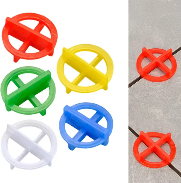 DAZZLEEX Keramik Fliesen Nivellierung System Clips, 100 Stück professionelle Spacer Clips und Keile für die Fliesenverlegung an Wand und Boden - Bild 1