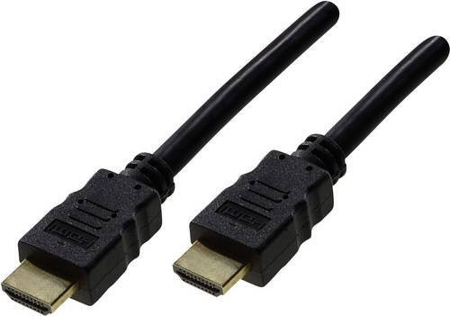 Schwaiger HDMI Anschlusskabel Schwarz 0,7 m mit vergoldeten Steckkontakten für 4K UHD - Bild 1