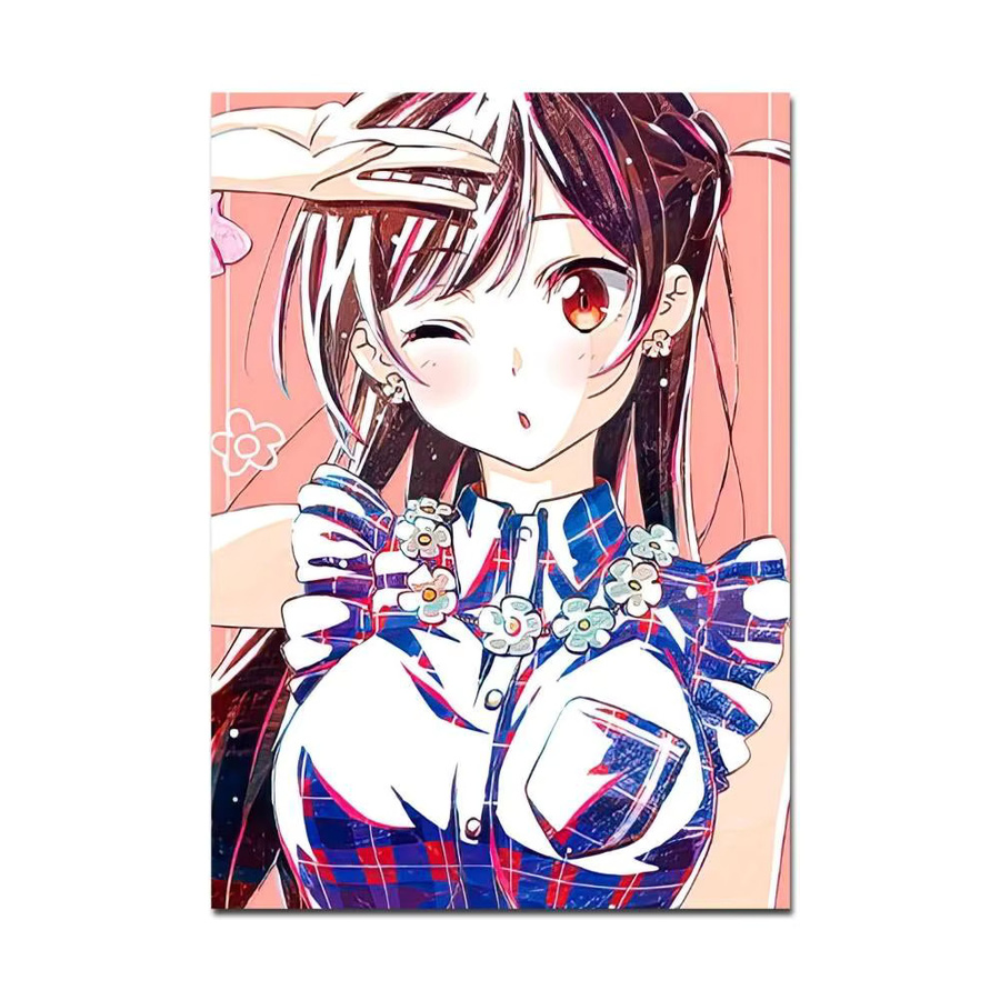 Wasserfester Anime Wandaufkleber Ichinose Chizuru Motivposter aus Papier in Mehrfarben - Bild 7
