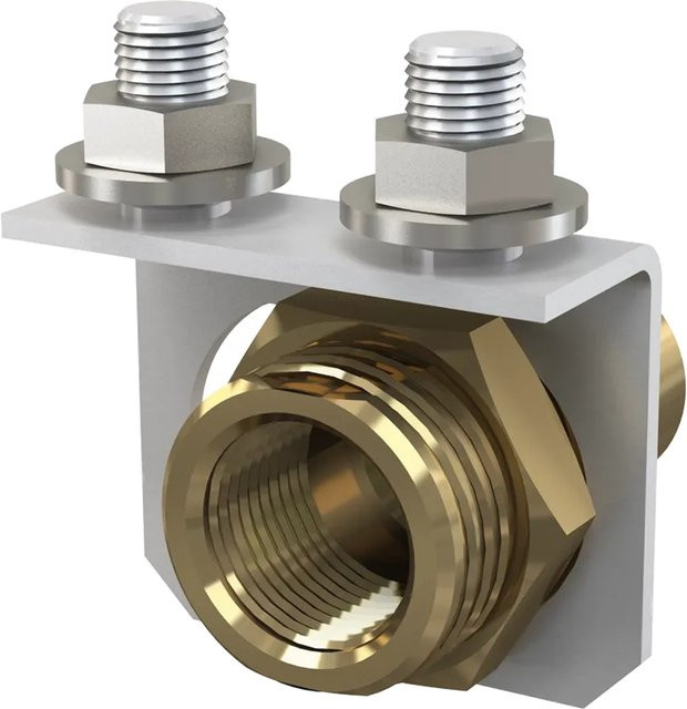 Alcadrain P103 Wasserzuleitung Konsole für Bidet mit 1/2 Zoll Anschluss aus Messing in Gold oder Silber - Bild 1