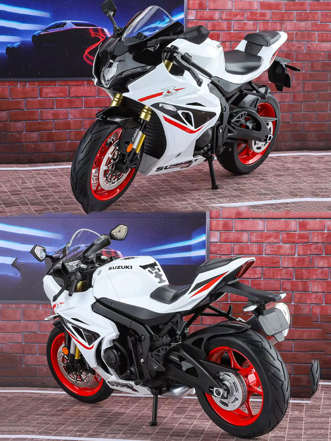MAKEDA Suzuki GSX-1000R Hayabusa Motorrad, Modell, 1:9, Metall, Blau - Bild 6
