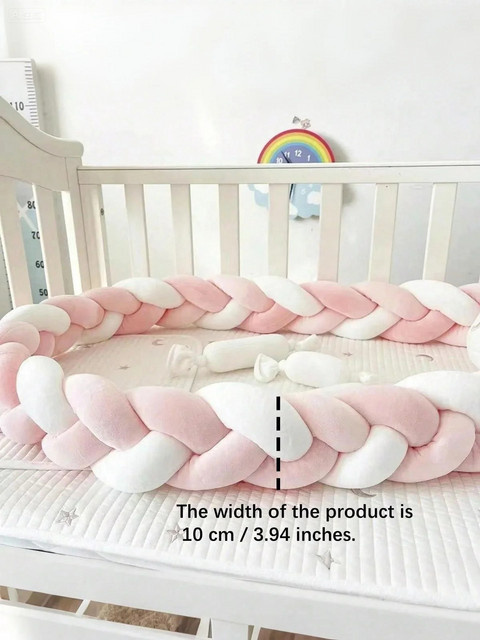 Babybettumrandung mit Knotenkissen als Säuglings-Protektor und dekorative Bettumrandung für dein Babybett - Bild 1