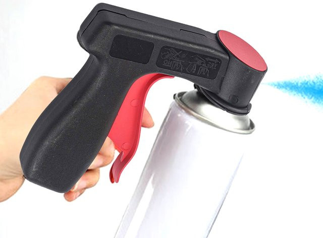 DAZZLEEX Sprühpistolen-Adapter Instant-Aerosol-Trigger Griff für Karosserie-Reparaturen in Schwarz - Bild 1
