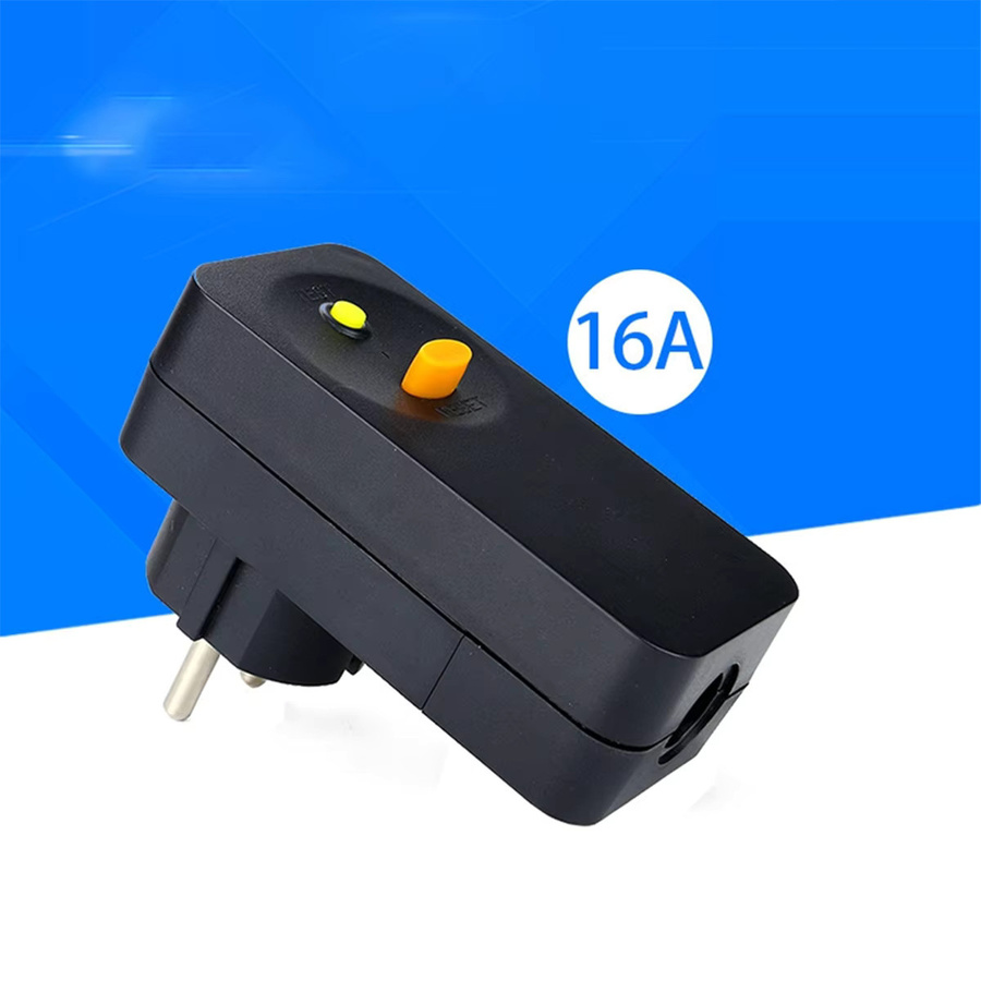 AA58 FI-Leistungsschalter als persönlicher Schutzstecker mit 16 Ampere und 10 mA Fehlerstrom in Schwarz (EU-Stecker) - Bild 4