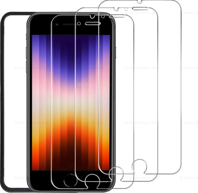 ZMZE 3er-Pack HD-Displayschutzfolie aus gehärtetem Glas in Transparent für iPhone 14 13 12 11 Pro Max 8 7 Plus XR XS Max - Bild 1