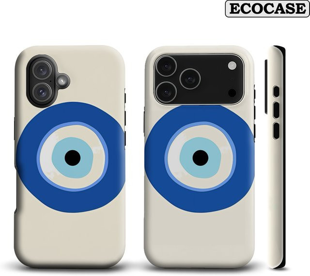 Handyhülle Evil Eye Protection Art für iPhone 11 bis iPhone 17 Pro Max Plus in Multicolour mit doppelschichtiger Rückseite - Bild 1