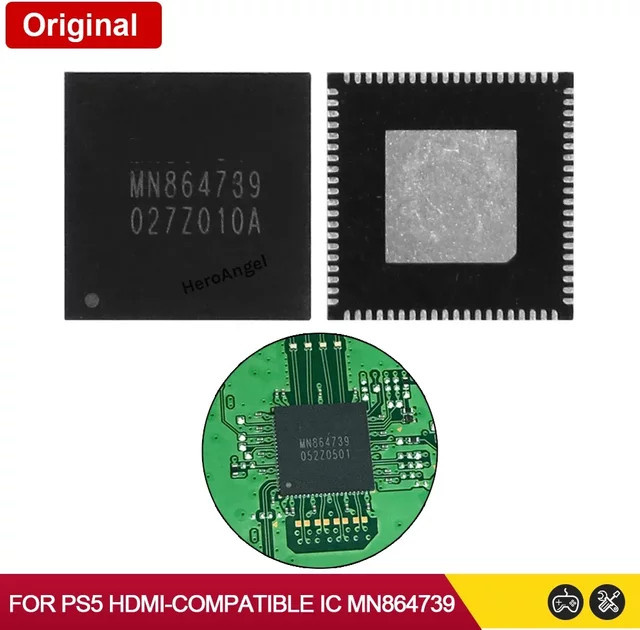 Hayoumon MN864739 HDMI IC-Chipset Reparaturkomponente für PlayStation 5 Konsole in Schwarz - Bild 1
