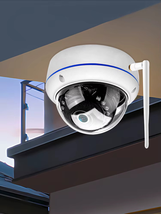 HAMROLTE WLAN Außenkamera mit 5MP HD Auflösung, IP65 wasserdicht und vandalensicher, kabellose IP-Kamera in Weiß mit Audioaufnahme und iCSee Unterstützung - Bild 6