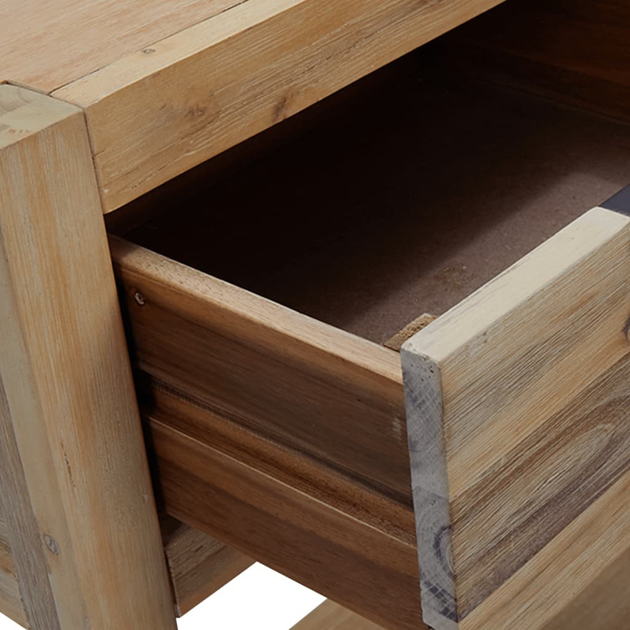 vidaXL Konsolentisch aus massivem Akazienholz in Braun, B/T/H: 82 x 33 x 73 cm - Bild 3