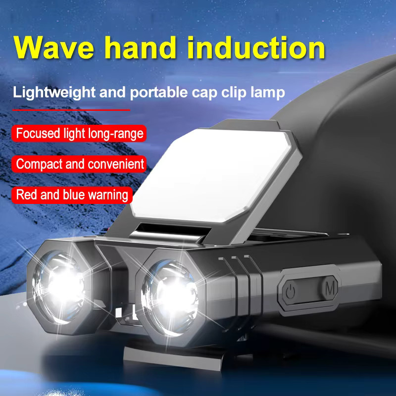 ESMARTER LED Clip-Scheinwerfer mit Bewegungssensor, wiederaufladbare Mini-Nachtleuchte in Schwarz, wasserdicht für Camping, Angeln und Garten - Bild 6