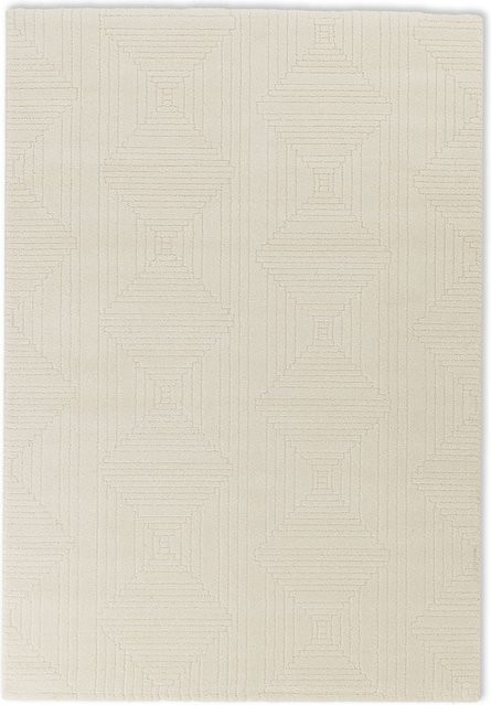 Teppich SCHÖNER WOHNEN PURE DESIGN Modern Geometrisch in Weiß und Beige B/T: 150 x 80 cm - Bild 1