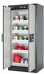 asecos Sicherheitsschrank Q-CLASSIC-90 Typ 90 mit Flügeltüren in Lichtgrau, B: 89,3 cm, T: 61,5 cm, H: 195,3 cm - Bild 1