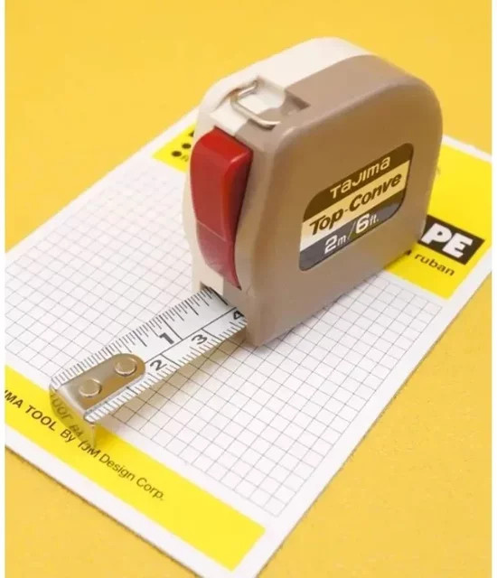 Tajima Stahlmaßband Metrisch & Imperial mit Automatischer Verriegelung Mini-Maßband aus Stahl - Bild 1