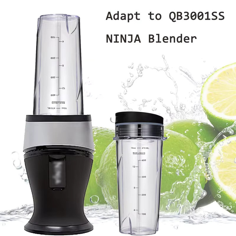 Sokany Ersatzbecher für den kompakten persönlichen Mixer QB3001SS mit Deckel, 2er-Pack, transparent - Bild 2
