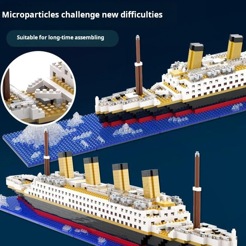 Yiran toy Titanic Mikro Mini Bausteine Kreuzfahrtschiff Boot ab 14 Jahren - Bild 5