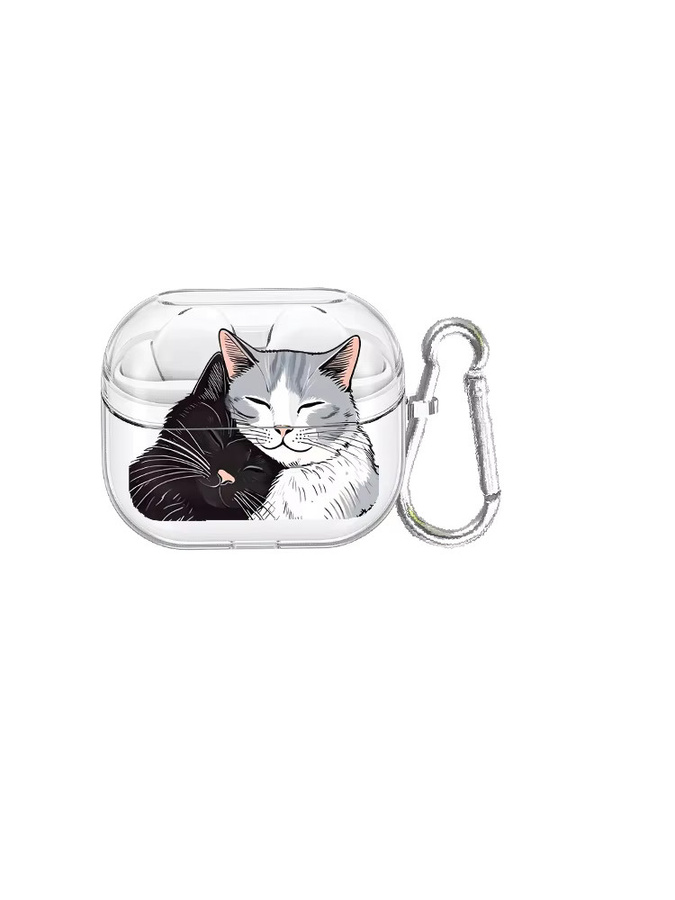 Transparente Kopfhörerhülle mit süßem Katzenmotiv für Samsung Galaxy Buds 2, 3 Pro, 4 Pro, 3 FE und Live - Bild 4