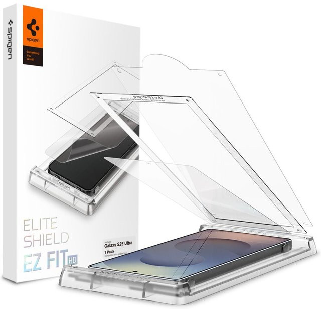 Spigen Elite Shield EZ FIT HD Displayschutzfolie für Samsung Galaxy S25 Ultra S938, transparent - Bild 1