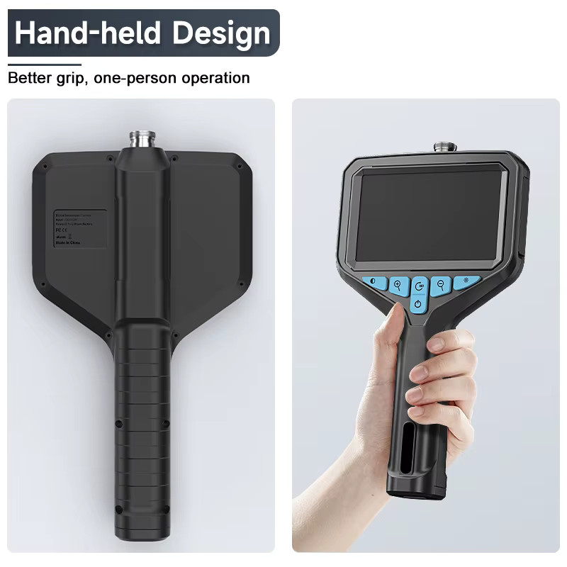 ENWOR Endoskop Kamera mit 4,3 Zoll IPS Bildschirm, wasserdichte 8mm Sonde und 8 LEDs, starres Kabel für Automotive und Pipeline Inspektion, Farbe: Schwarz - Bild 4