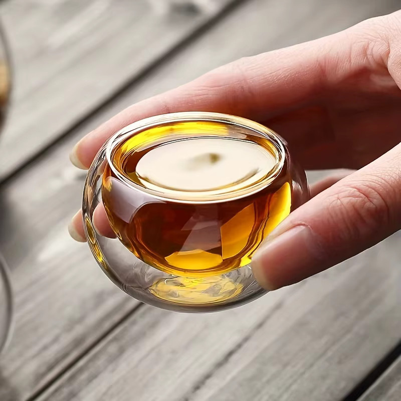LOULONG Doppelwandige Schnapsgläser und Teetassen aus Glas, transparent, 50 ml - Bild 5