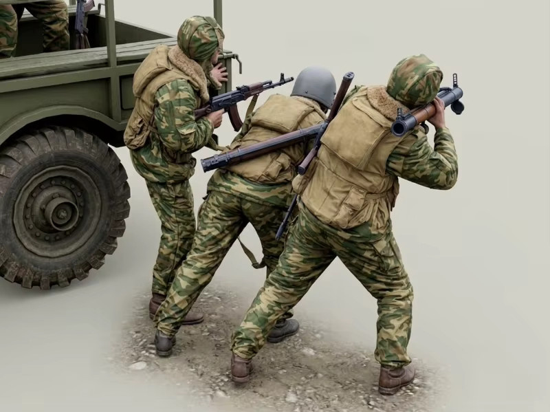 JIJIE Druckguss-Harz-Figurenmodellbausatz, russische Innentruppen, 1/16 Maßstab - Bild 4