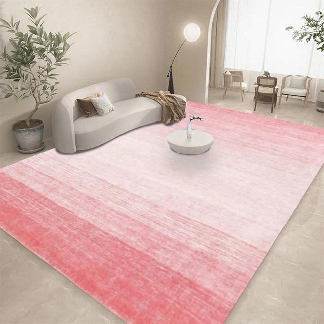 Moderner Miniso Teppich mit Farbverlauf in Pink, waschbar, B/T: 120 x 160 cm - Bild 1