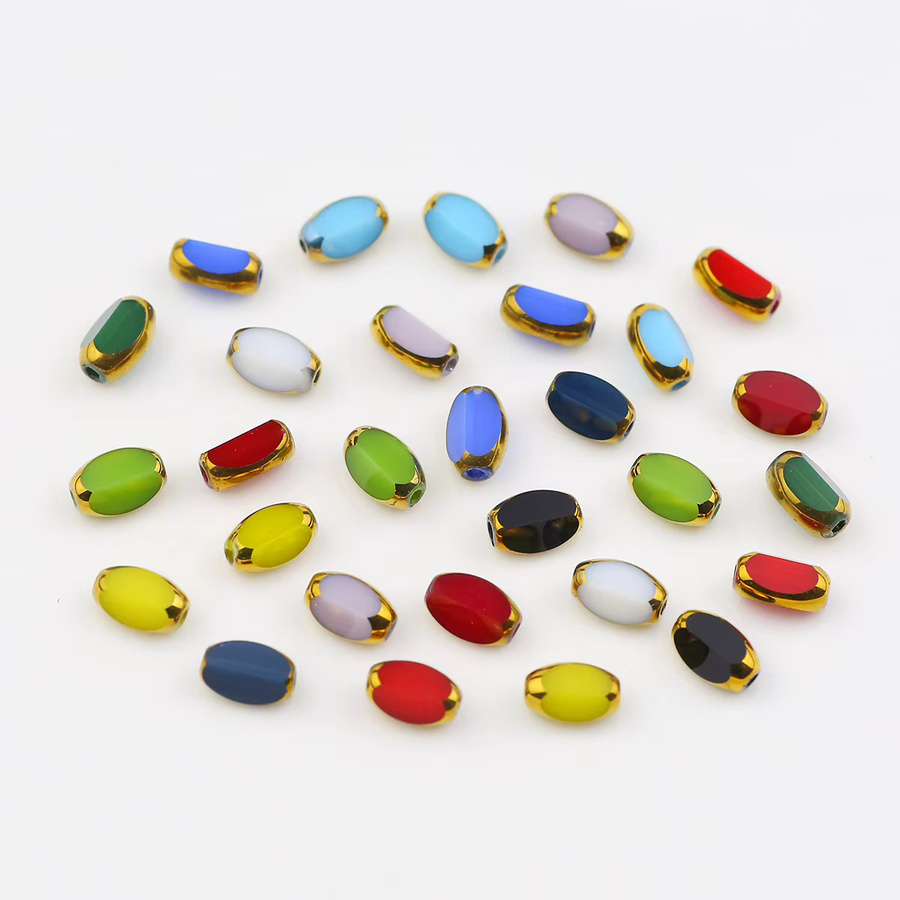 wlyees Perlen Acryl, Kristall, vergoldet, 4x6mm, Damen - Bild 6