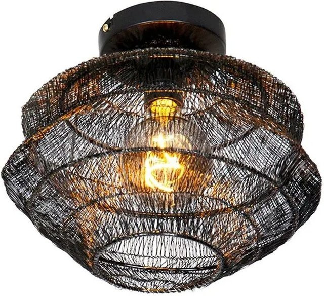 QAZQA Vadi Orientalische Deckenlampe aus Stahl in Schwarz, Durchmesser: 25 cm - Bild 1