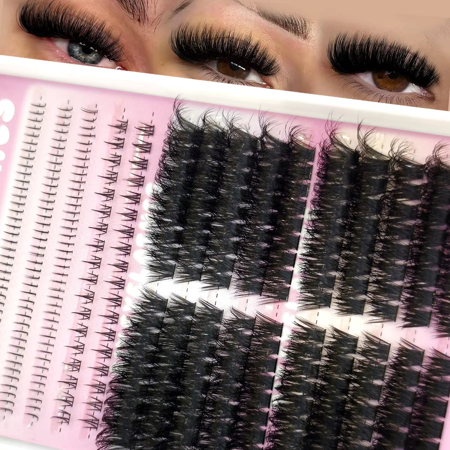 DIYLash Clusters Thick Volumen Wimpern Einzelwimpern, Black, Unisex - Bild 2
