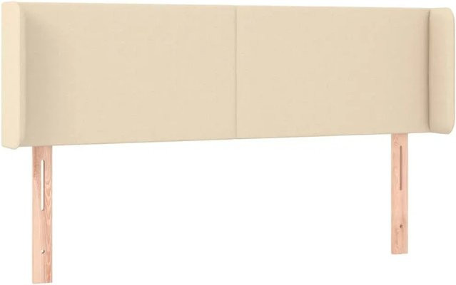 vidaXL LED Kopfteil in Creme mit USB-Ladeport und integrierter Beleuchtung, Breite: 147 cm, Tiefe: 16 cm, Höhe: 78 bis 88 cm - Bild 1