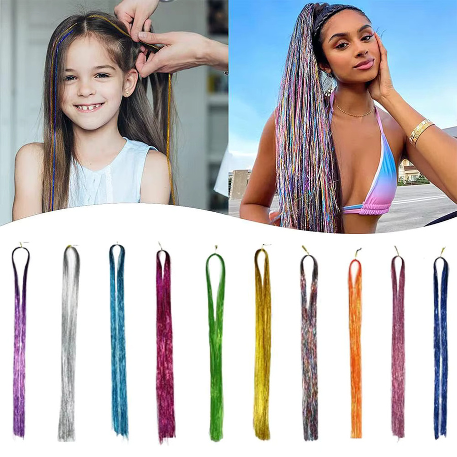Synthetische Clip-in-Haarverlängerungen für Damen, 120 cm - Bild 3
