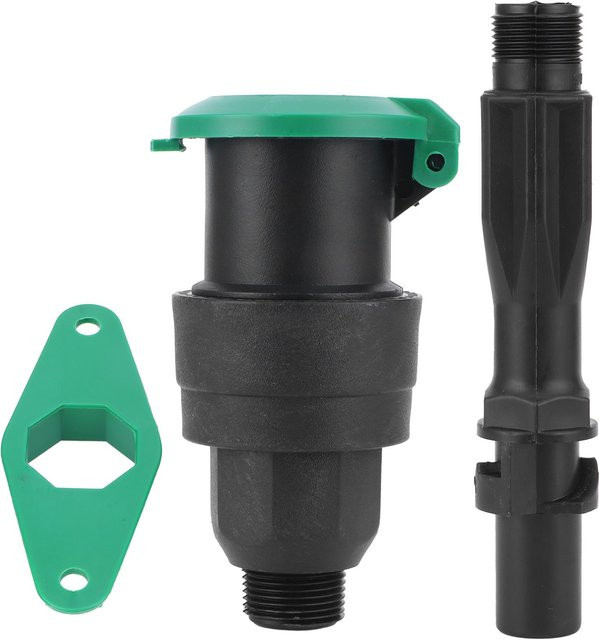 TOMTOP JMS 3er Set Schnellwasser-Einlassventil G3/4 mit Schnellkupplung für Rasenbewässerung und Landschaftsbau, Schwarz - Bild 1