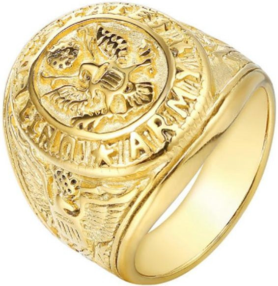 Yiran Jewelry Ring, Edelstahl, Gold, Herren, Vintage - Bild 1