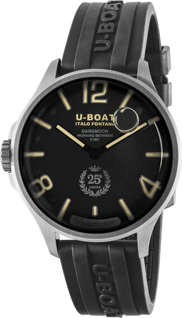 U-Boat Herrenuhr, Quarz, Edelstahl, 46 mm, Schwarz, Kautschuk, 5 ATM - Bild 1