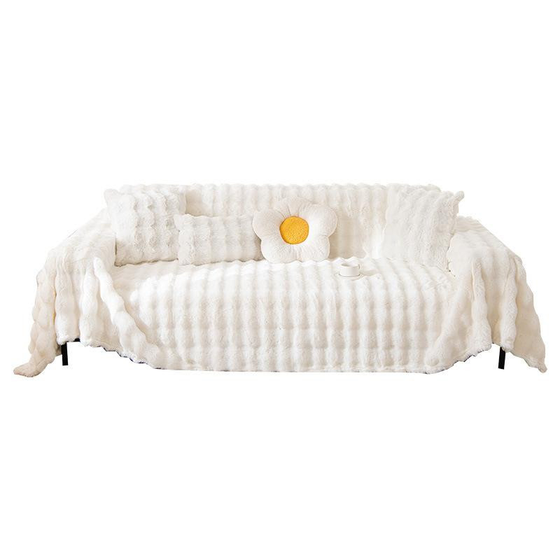 Super Six Winter Sofabezug aus Kaninchenplüsch, verdickte Sofadecke aus Fleece, B/B: 180 x 130 cm - Bild 2