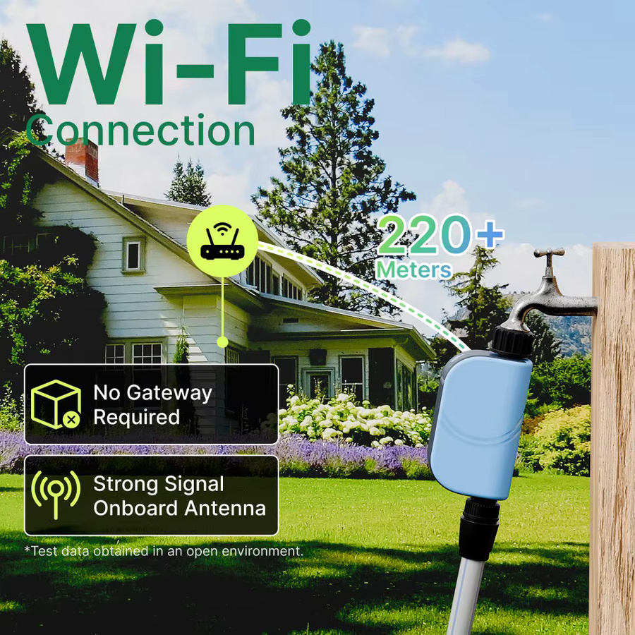 EZAIOT Intelligenter WLAN-Gartenbewässerungstimer von Tuya mit App-Steuerung und Sprachsteuerung für Alexa, Google Home und Yandex Alice, Batteriebetriebenes Sprinkler- und Tropfbewässerungssystem - Bild 3