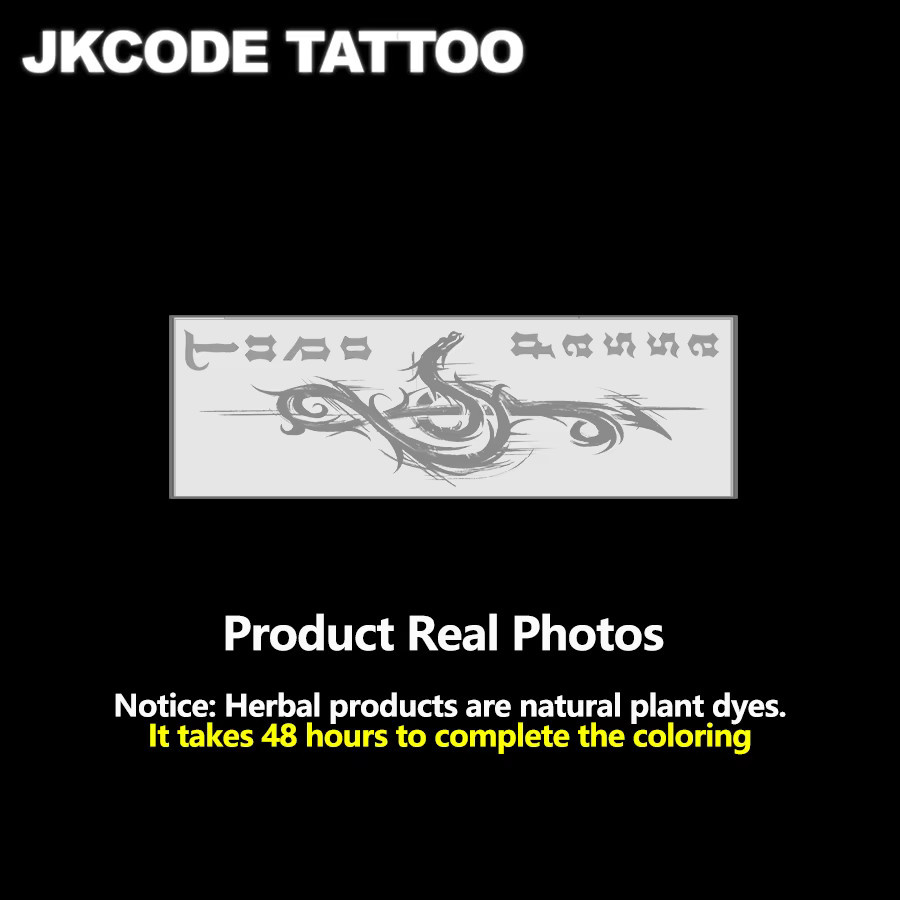 JKCODE TATTOO Temporäres Kräutertattoo, Unisex - Bild 3