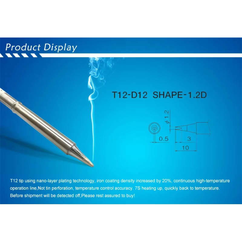 QUICKO T12-D12/D16 bleifreie Lötspitzen mit 7s Schnellheizung für FX9501/951/907 T12 Station zur PCB-Reparatur - Bild 3