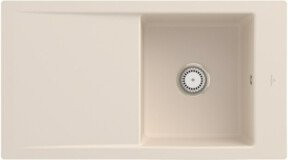 Villeroy & Boch Spüle Timeline 50 Flat bündig mit Ablaufgarnitur und Handbetätigung in Ivory - Bild 1