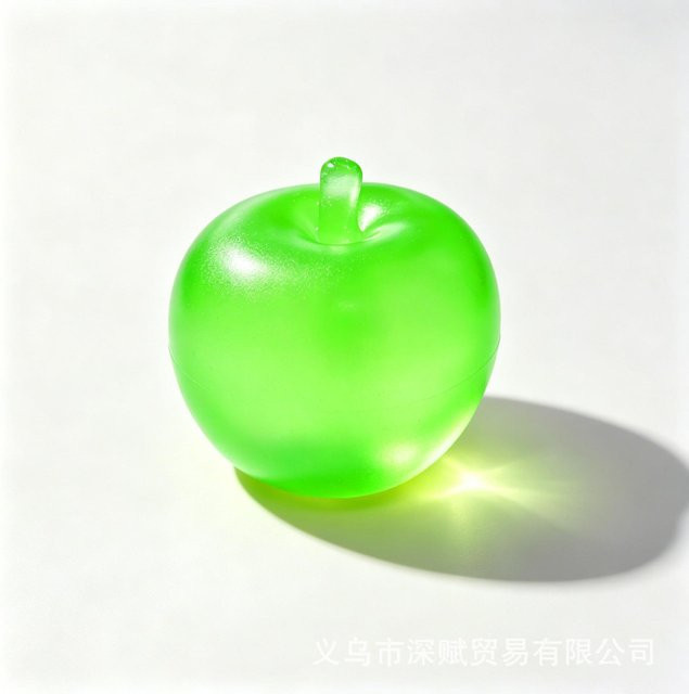 Squishy Ball Apfel, Sensorisches Fidget Spielzeug, Transparent, Grün - Bild 1