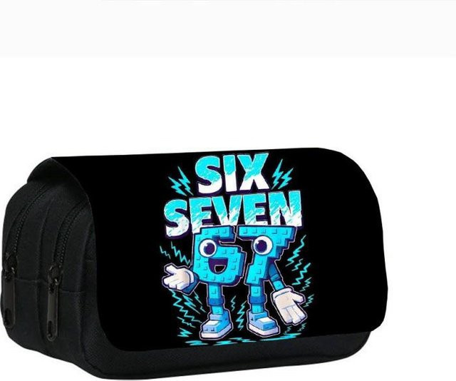 Federmäppchen von Fancy Style Studio in Blau und Schwarz mit großem Stauraum - Bild 1