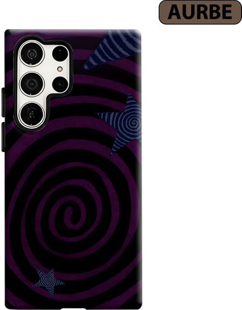Stoßfeste Doppelschicht Handyhülle mit Lila Spiral-Sternenhimmel Design für Samsung Galaxy S26 S25 S24 Ultra Plus - Bild 1
