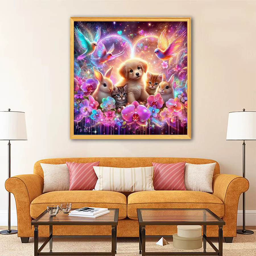EverShine DIY Diamantmalerei Tier-Mosaik mit 5D Vollbohrern in Mehrfarbig für Wanddekoration - Bild 3